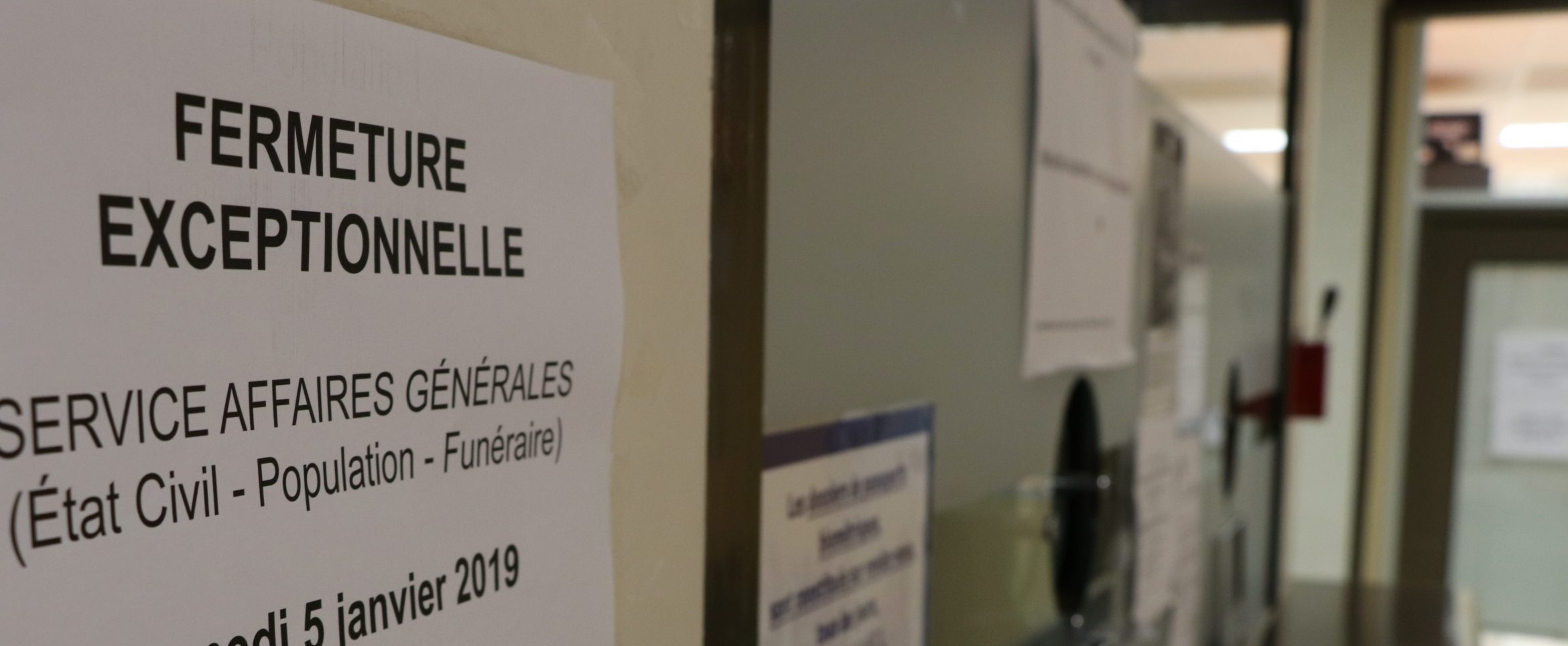 Fermeture des services durant les fêtes
