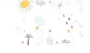 Concours de dessin "Imagine une abeille dans ta ville en 2030" - Abygaelle Boyer