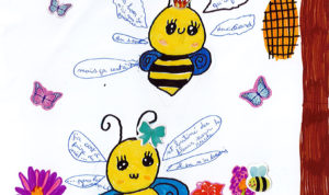 Concours de dessin "Imagine une abeille dans ta ville en 2030" - Crystale Lecomte