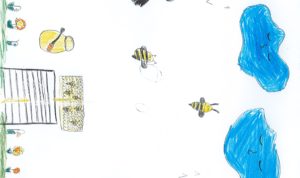 Concours de dessin "Imagine une abeille dans ta ville en 2030" - Gabriela Lungu