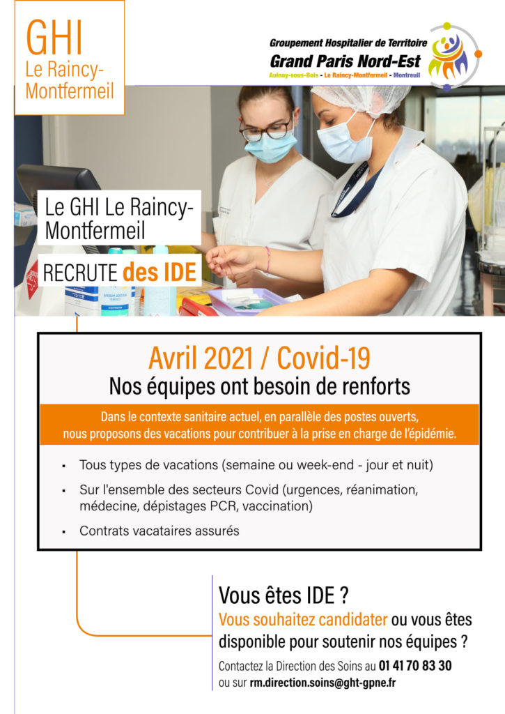 Recrutement hôpital - GHI Le Raincy-Montfermeil