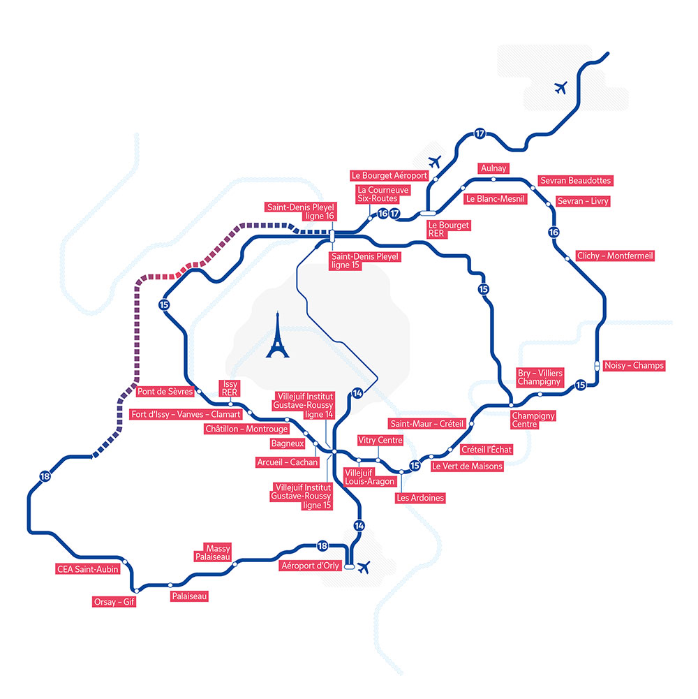 Plan métro Grand Paris Express