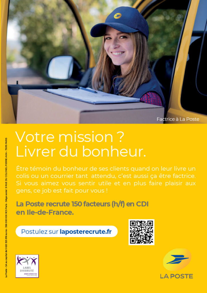 La Poste en Ile-de-France recrute des facteurs