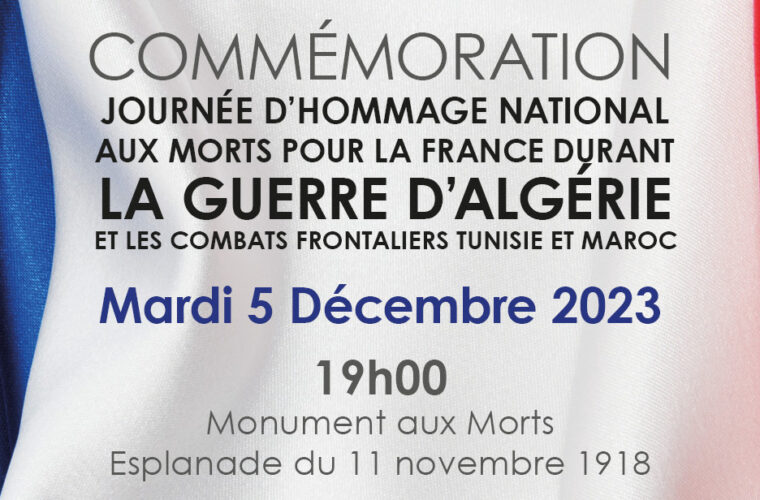 Hommage aux morts de la guerre d’Algérie