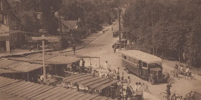 Les Coudreaux (S.-&-O.) - Vue panoramique Marché avenue Aragó